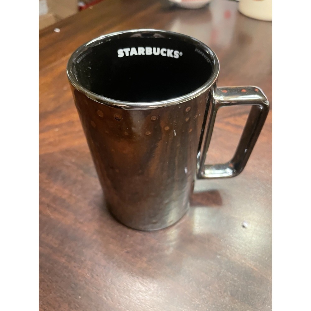 Starbucks 2020 Black Oil Slick Rainbow Iridescent Coffee Tea Cup Mug 12 oz